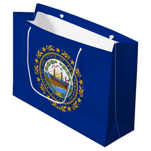 Vlag van New Hampshire Groot Cadeauzakje (Voorkant Gekanteld)
