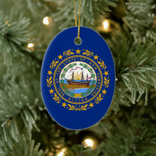 vlag van New Hampshire Keramisch Ornament