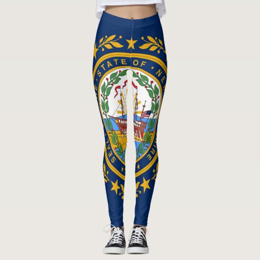vlag van New Hampshire Leggings (Voorkant)