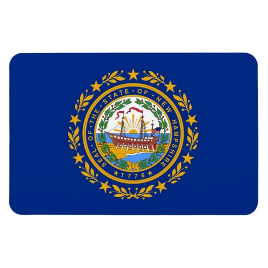 vlag van New Hampshire Magneet (Horizontaal)