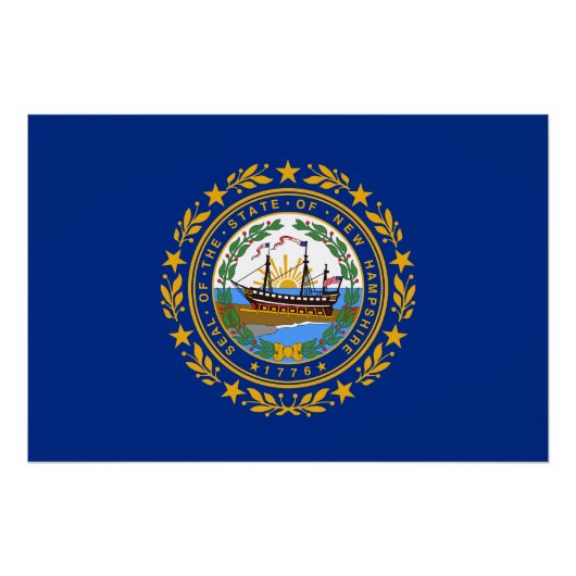 Vlag van New Hampshire Perfect Poster (Voorkant)