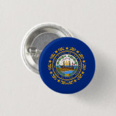 Vlag van New Hampshire Ronde Button 3,2 Cm (Voorkant /achterkant)