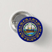 vlag van New Hampshire Ronde Button 3,2 Cm (Voorkant /achterkant)