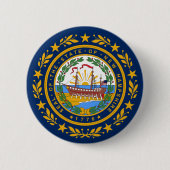 vlag van New Hampshire Ronde Button 5,7 Cm (Voorkant)