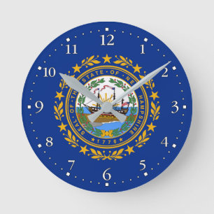 Vlag van New Hampshire Ronde Klok