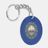 Vlag van New Hampshire Sleutelhanger (Voorkant Links)