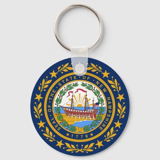 vlag van New Hampshire Sleutelhanger (Voorkant)