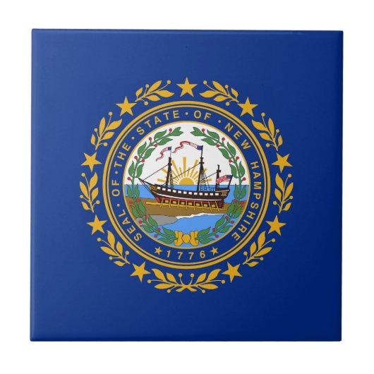Vlag van New Hampshire Tegeltje (Voorkant)