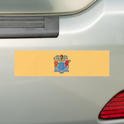 Vlag van New Jersey Bumpersticker (Op auto)