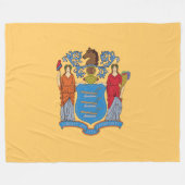 Vlag van New Jersey Fleece Deken (Voorkant (Horizontaal))