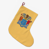 Vlag van New Jersey Grote Kerstsok (Voorkant (Hangend))