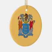 Vlag van New Jersey Keramisch Ornament (Rechts)
