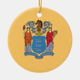 Vlag van New Jersey Keramisch Ornament
