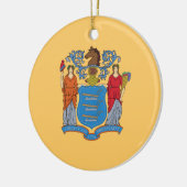 Vlag van New Jersey Keramisch Ornament (Links)