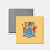 Vlag van New Jersey Magneet (Voorkant / Achterkant)