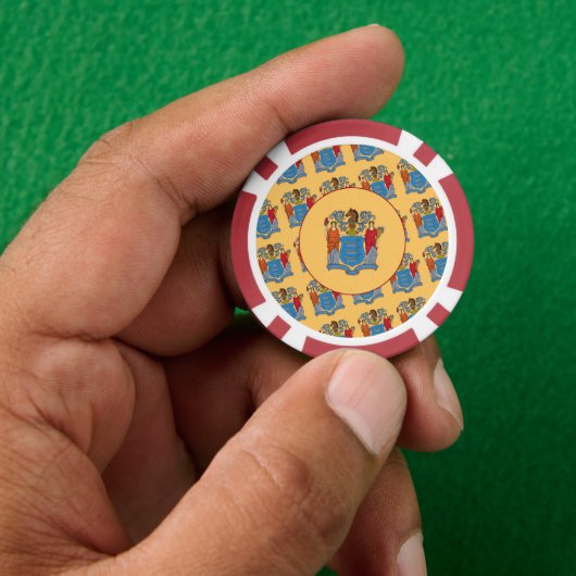 Vlag van New Jersey Poker Chips (Hand)
