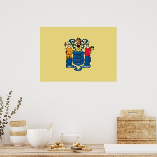 Vlag van New Jersey Poster (Keuken)
