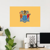 Vlag van New Jersey Poster (Thuiskantoor)