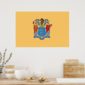 Vlag van New Jersey Poster (Keuken)