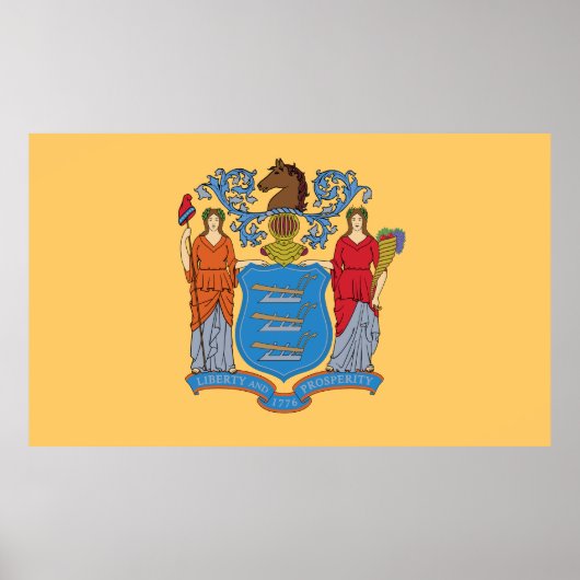 vlag van New Jersey Poster (Voorkant)