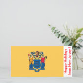 Vlag van New Jersey, Prettige Feestdagen vanuit de Feestdagenkaart (Staand voorkant)