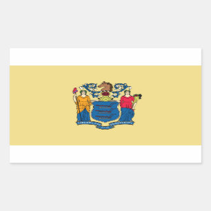 vlag van New Jersey Rechthoekige Sticker