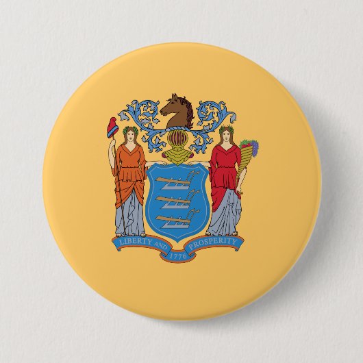 Vlag van New Jersey Ronde Button 7,6 Cm (Voorkant)
