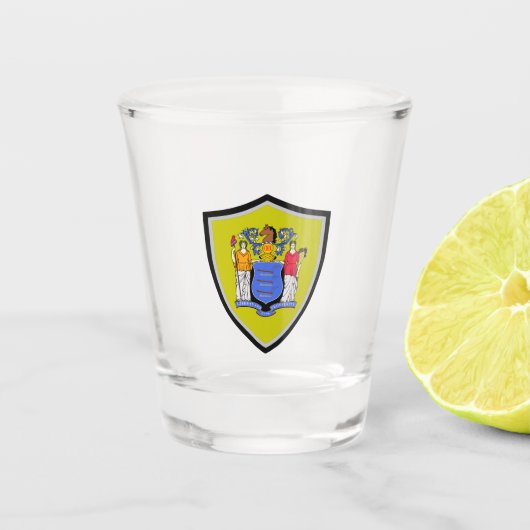 vlag van New Jersey Shot Glas (Voorkant)