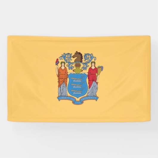 Vlag van New Jersey Spandoek (Horizontaal)