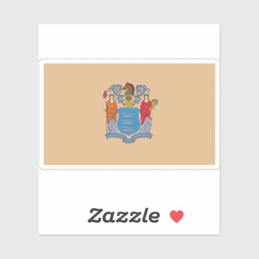 Vlag van New Jersey Sticker (Vel)