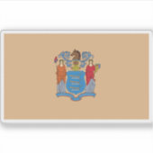 Vlag van New Jersey Sticker (Voorkant)
