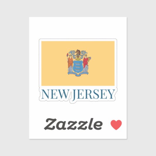 Vlag van New Jersey Sticker (Vel)