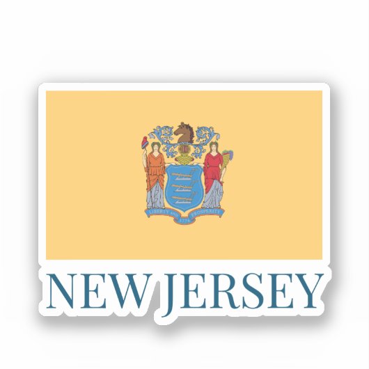 Vlag van New Jersey Sticker (Voorkant)