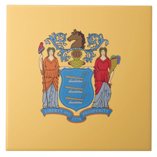 Vlag van New Jersey Tegeltje (Voorkant)