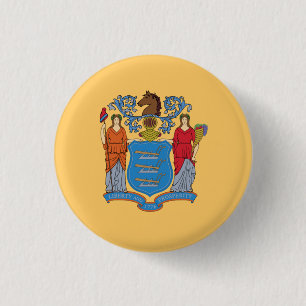 Vlag van New Jersey Vlag van New Jersey Ronde Button 3,2 Cm