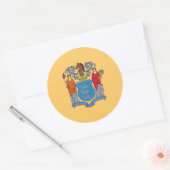 Vlag van New Jersey Vlag van New Jersey Ronde Sticker (Envelop)