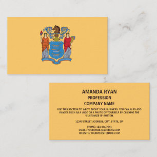 Vlag van New Jersey Vlag van New Jersey Visitekaartje