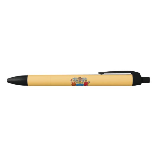 Vlag van New Jersey Zwarte Inkt Pen (Bovenkant)