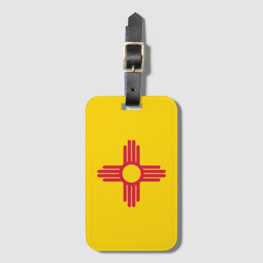 Vlag van New Mexico Bagagelabel (Voorkant (verticaal))