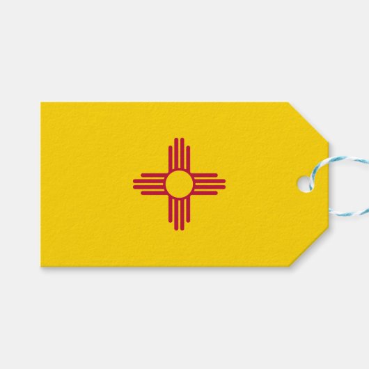 Vlag van New Mexico Cadeaulabel (Voorkant (Horizontaal))