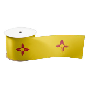 Vlag van New Mexico en de Verenigde Staten van Ame Satijnen Lint