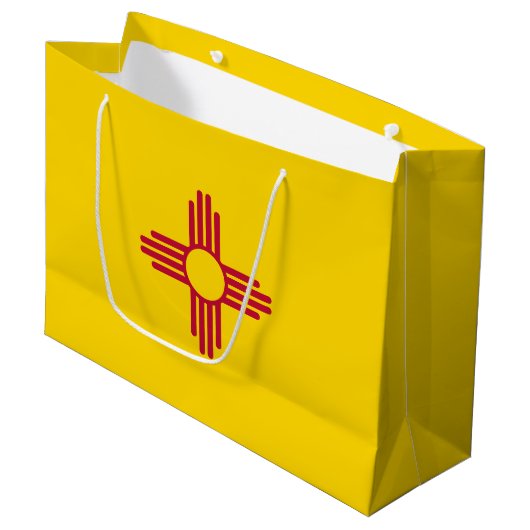 Vlag van New Mexico Groot Cadeauzakje (Voorkant Gekanteld)