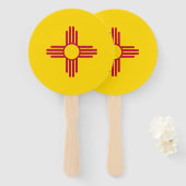 Vlag van New Mexico Handwaaier (Voorkant en achterkant)