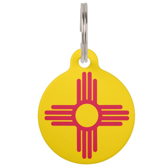 Vlag van New Mexico Huisdierpenning (Voorkant)