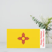 Vlag van New Mexico, Prettige Feestdagen vanuit de Feestdagenkaart (Staand voorkant)