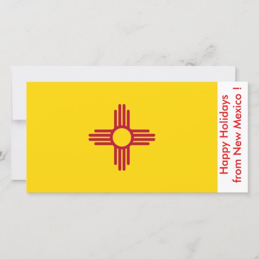 Vlag van New Mexico, Prettige Feestdagen vanuit de Feestdagenkaart (Voorkant)