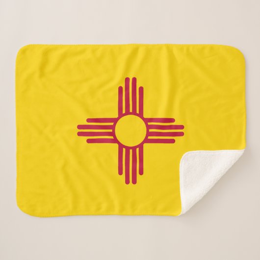 Vlag van New Mexico Sherpa Deken (Voorkant (horizontaal))