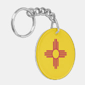 Vlag van New Mexico Sleutelhanger (Voorkant Links)