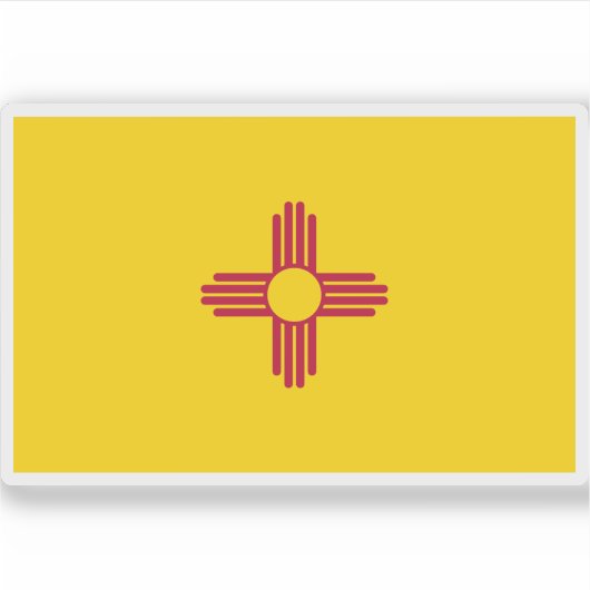 Vlag van New Mexico Sticker (Voorkant)