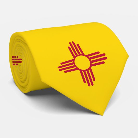 Vlag van New Mexico Stropdas (Opgerold)